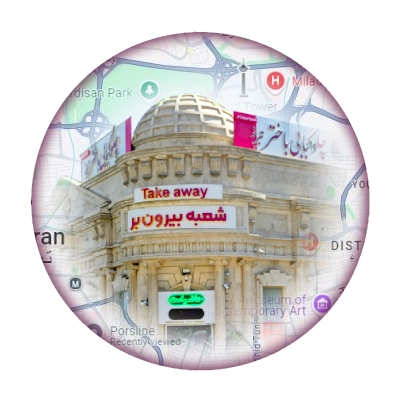 مسیریابی به چلوکبابی باختر تبریز، تهران سعادت آباد شعبه بیرون بر