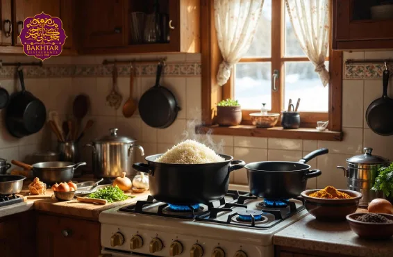 نحوه دم کردن برنج دم سیاه نیمه دودی