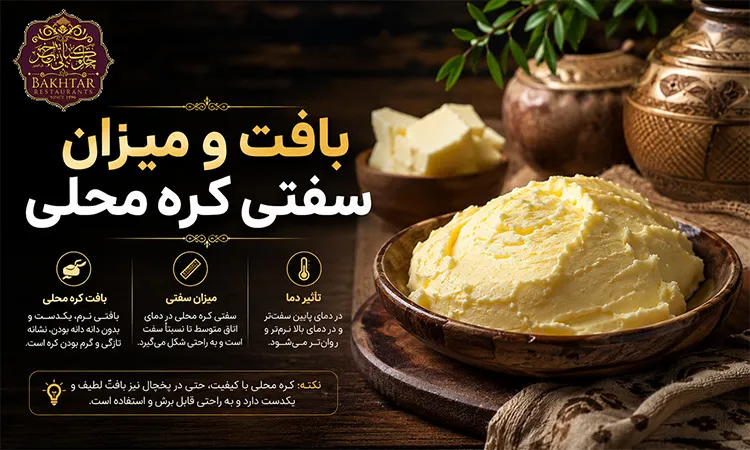 بافت و میزان سفتی کره محلی